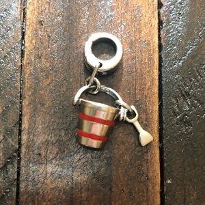 Fossil Charm - Beach Bucket & Shovel